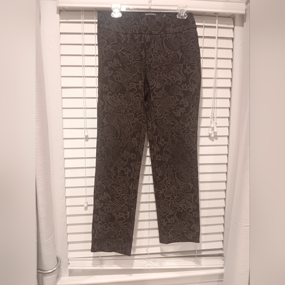 Insight Black Paisley Patterned Pants